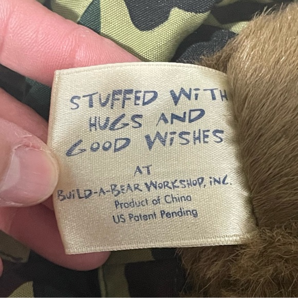 Build a Bear vintage brown bear with camo army military bear 13" - Picture 13 of 13